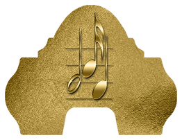 DARAY-L-382-GD Music Notes Gold